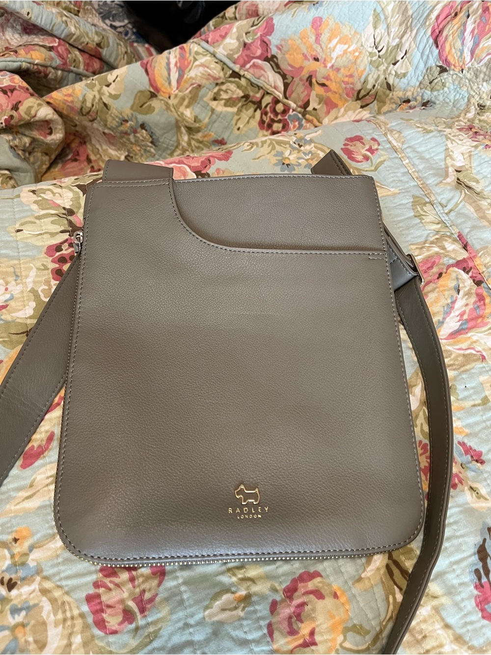 Radley London Olive Green Leather Crossbody Bag